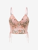 Camisole de Corset à Lacets avec Broderie Papillon Grande Taille