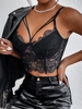Camisole en Dentelle à Armature M Noir