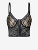 Camisole Florale en Dentelle Au Crochet en Avant M Noir