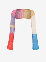 Cardigan Boléro Ajouré en Blocs de Couleurs en Maille Taille unique Multi a