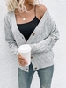 Cardigan Boutonné Couture M Gris