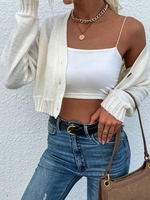 Cardigan de Base Boutonné M Blanc