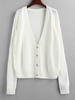 Cardigan Drapé à Col V Plongeant M Blanc