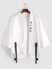 Cardigan Kimono Bande Dessinée à Imprimé Japonaise Boucle Unique Streetwear 2xl Blanc