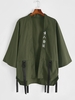 Cardigan Kimono Bande Dessinée à Imprimé Japonaise Boucle Unique Streetwear 2xl Vert profond