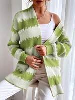 Cardigan Long Teinté Détaillé S Vert
