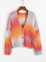 Cardigan Teinté à Goutte Epaule L