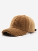 Casquette de Baseball Ajustable en Fausse Fourrure