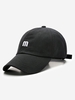 Casquette de Baseball Lettre Brodée en Couleur Unie