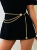 Ceinture à Chaîne en Couleur Unie Superposée