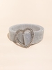Ceinture Bouclée avec Strass Incrusté