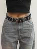 Ceinture Carrée Décorative Bouclée à Chaîne et Œillet