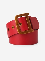 Ceinture Large avec Boucle en Or Style Rétro