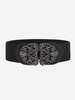 Ceinture Large en PU Décorée de Métal