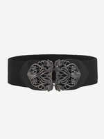 Ceinture Large en PU Décorée de Métal