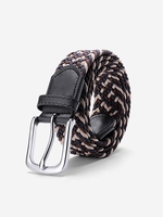 Ceinture Tissée en Blocs de Couleurs