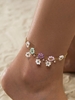 Chaîne de Cheville Motif Marguerite et Perles