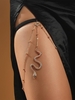 Chaîne de Cuisse Ornée de Perles en Métal et Serpent