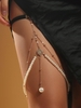 Chaîne de Cuisse Pendante en Fausse Perle