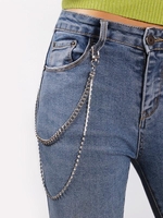 Chaîne de Pantalon Ornée de Faux Diamant