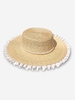 Chapeau à Sommet Plat en Dentelle Design Perle Fantaisie