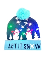 Chapeau de Noël avec Lumière LED Motif Pompon