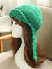 Chapeau de Trappeur Tricoté de Couleur Unie