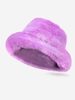Chapeau Seau Fourré Chaud en Couleur Unie