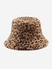 Chapeau Seau Léopard en Fausse Fourrure
