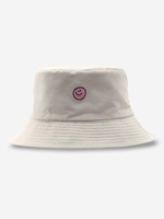 Chapeau Seau Réversible Motif de Visage en Sourire