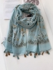 Écharpe à Franges Motif Floral