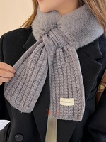 Écharpe Thermique en Fausse Fourrure en Tricot