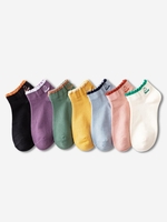Chaussettes à Cheville Brodées Ourlet à Volants