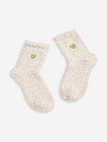 Chaussettes à Cheville Cœur Brodé en Laine