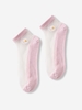 Chaussettes à Cheville Fleur Brodée