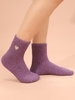 Chaussettes avec Cœur Brodé en Peluche