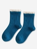 Chaussettes Côtelées à Ourlet en Dentelle