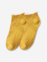 Chaussettes de Cheville Rétro à Ourlet en Dentelle