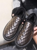 Chaussures Plates Thermiques Matelassées à Doublure en Laine