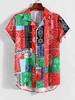 Chemise à Boutons Vintage à Imprimé Cachemire Xxl Rouge
