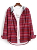 Chemise à Capuche Géométrique en Blocs de Couleurs Motif Tribal à Imprimé Ethnique Aztèque Xl Rouge
