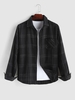 Chemise à Carreaux avec Poche M Noir