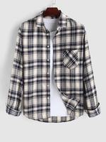 Chemise à Carreaux avec Poche Xs Café