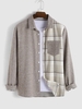 Chemise à Carreaux en Flanelle avec Poche M Café profond