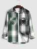 Chemise à Carreaux en Flanelle avec Poches à Rabat M Multi b