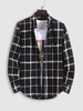 Chemise à Carreaux et à Manches Longues Xs Noir