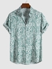 Chemise à Imprimé Animal Zèbre à Manches Courtes L Vert clair