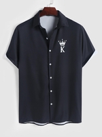 Chemise à Imprimé Couronne K à Manches Courtes Xl Noir