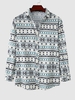 Chemise à Imprimé Ethnique Aztèque à Manches Longues S Multi a
