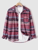 Chemise à Imprimé Ethnique Aztèque avec Poche en Avant à Manches Longues Xxl Multi a